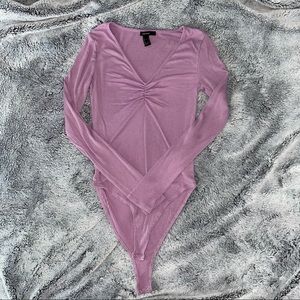 Light Purple Ribbed Body Suit